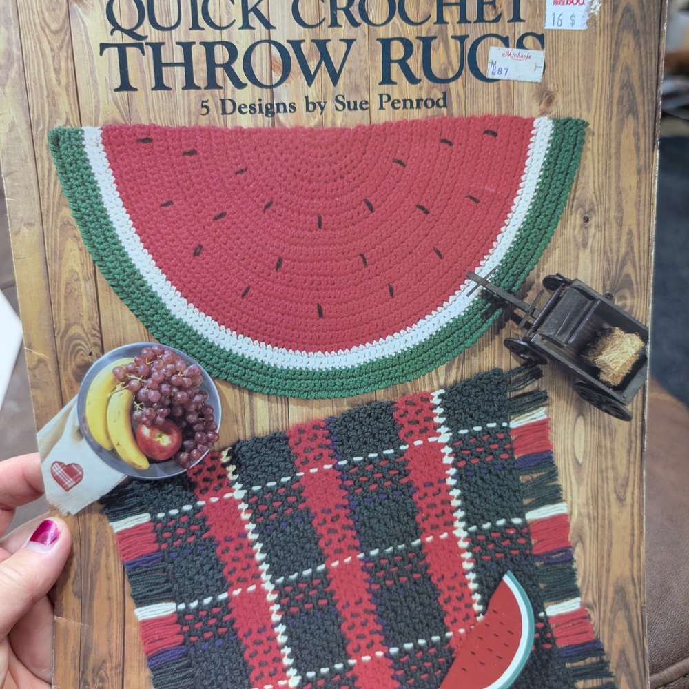 Sue Penrod Watermelon Crochet Throw Rug